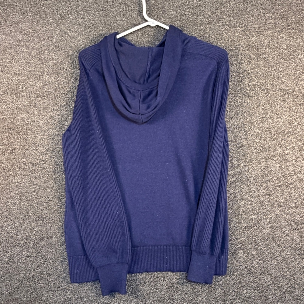 Style & Co Navy Blue Rainbow Stripe Knit Pullover Hoodie Sweater Mens Small HO20 - Picture 7 of 7